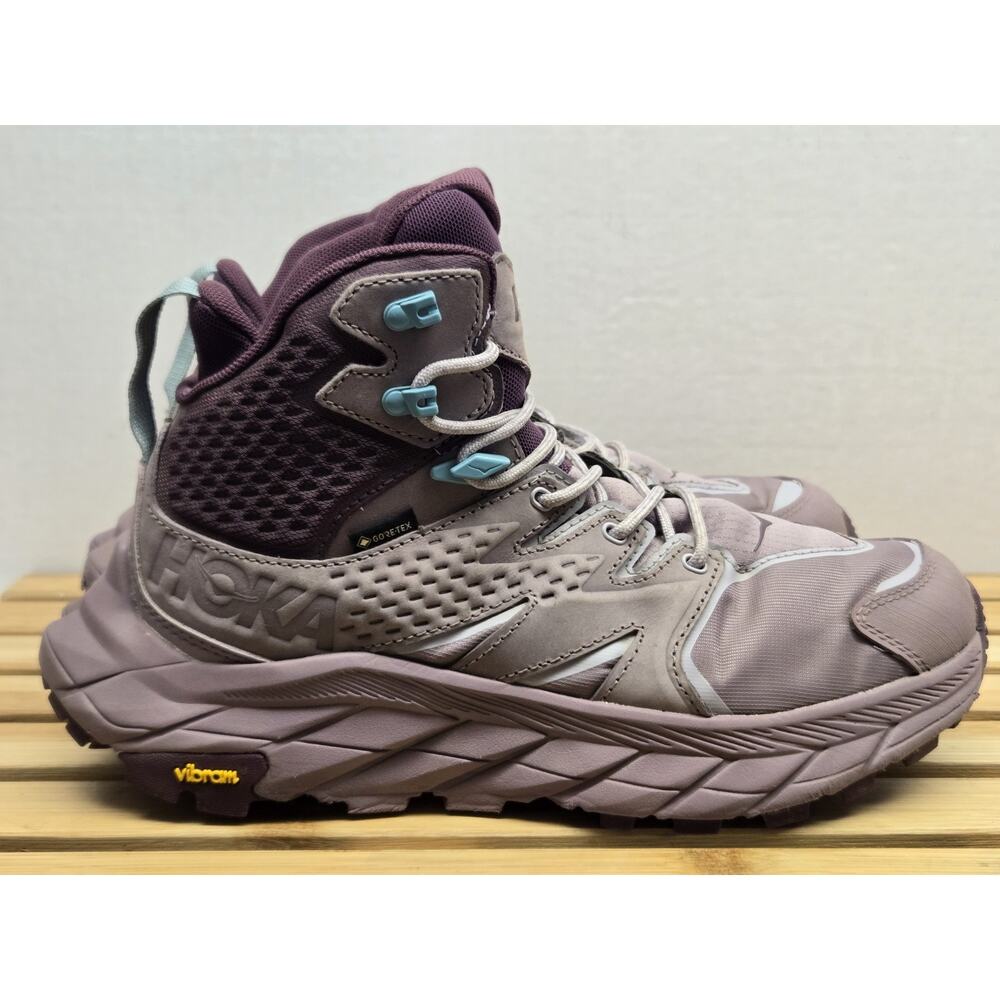 Hoka One Womens Purple Anacapa Mid GTX Gore-Tex Boots Size 8.5B - Picture 6 of 12